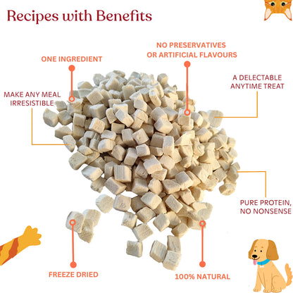 Just Chicken Freeze-Dried Dog & Cat Treats Food Topper 2oz (57g) Single Ingredient - Chicken