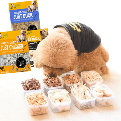 Just Chicken Freeze-Dried Dog & Cat Treats Food Topper 2oz (57g) Single Ingredient - Chicken